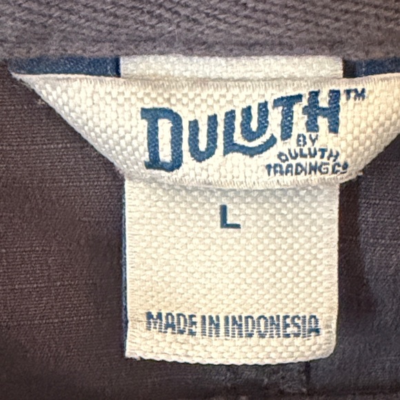 Charcoal Gray Button-Up Overall Dress Size L 2 Large Front Pockets  MIDI Length - Picture 5 of 10